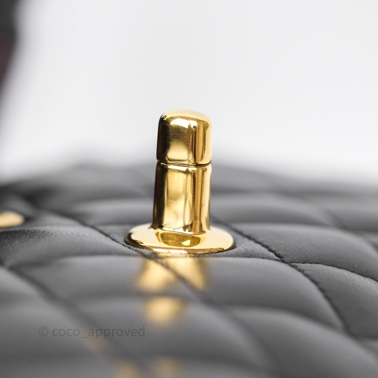 Chanel Small Classic Flap Quilted Black Lambskin Gold Hardware