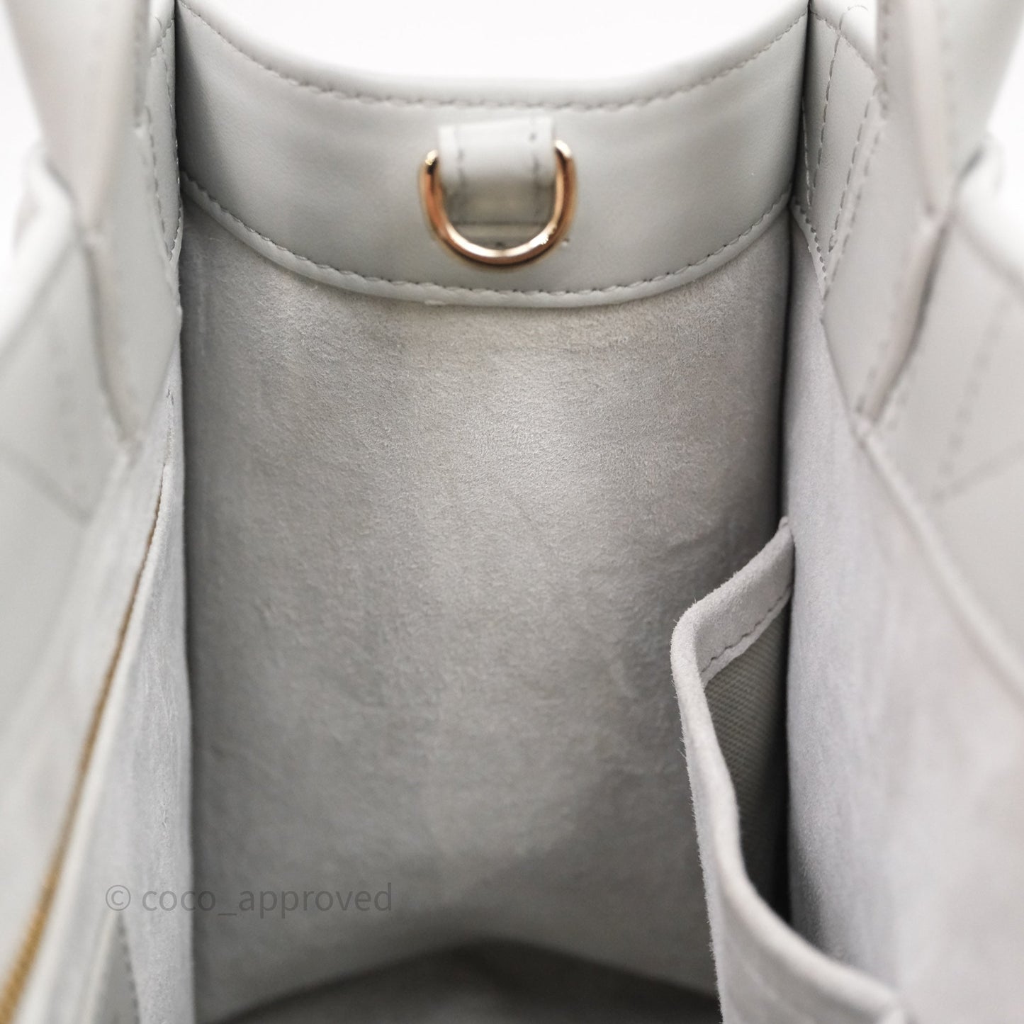 Christian Dior Small Dior Book Tote Cloud Gray Macrocannage Calfskin