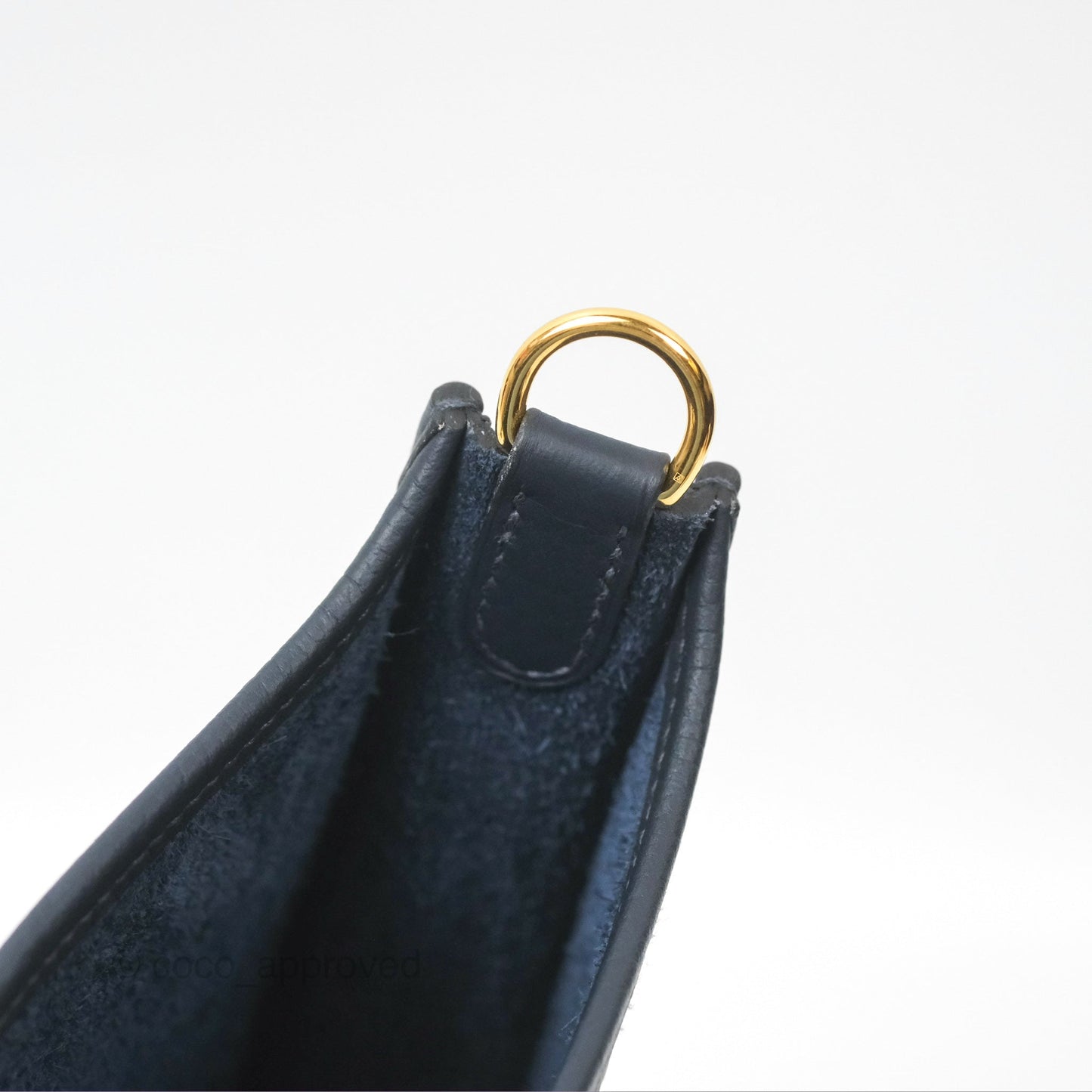 Hermès Mini Evelyne 16 Bleu Nuit 2Z/ Bleu Indigo 76 Clemence Gold Hardware