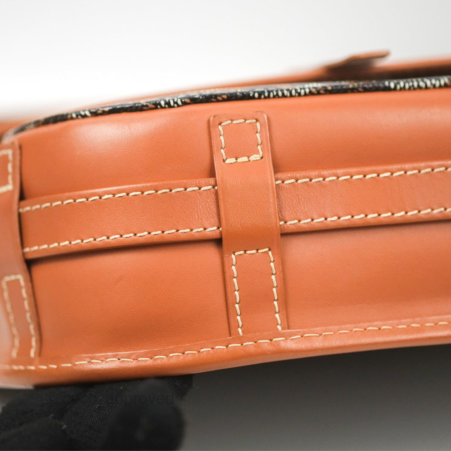 Goyard Belvedere II PM Messenger Bag Black Tan Goyardine