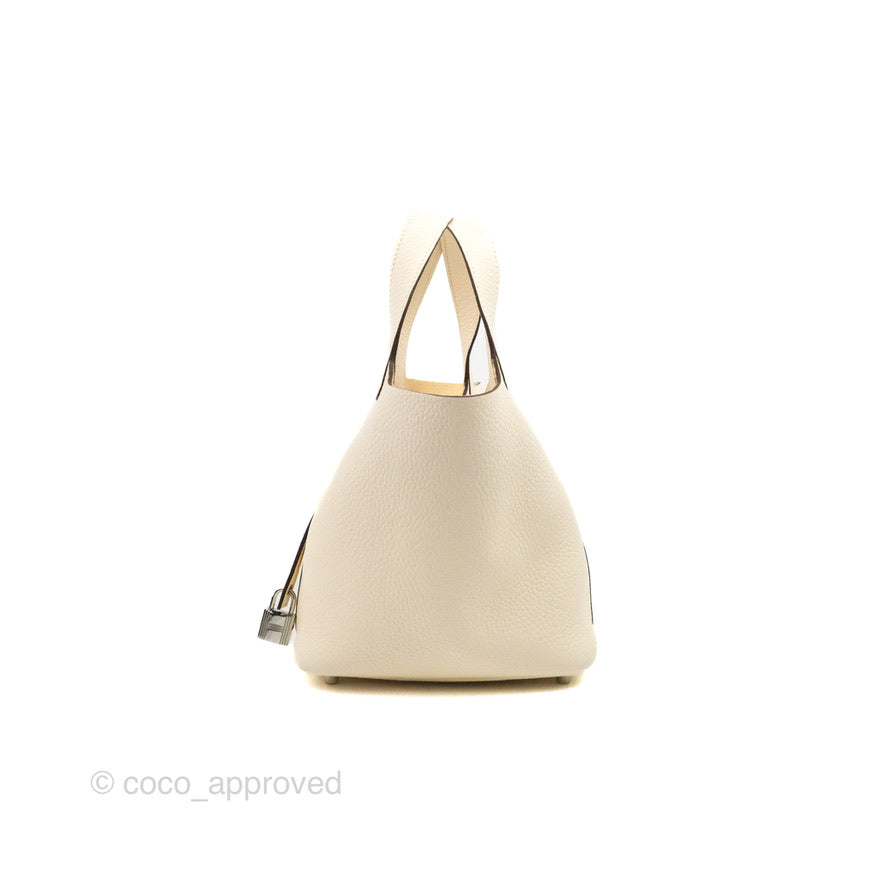 Hermès Picotin Lock 18 Nata Clemence Palladium Hardware