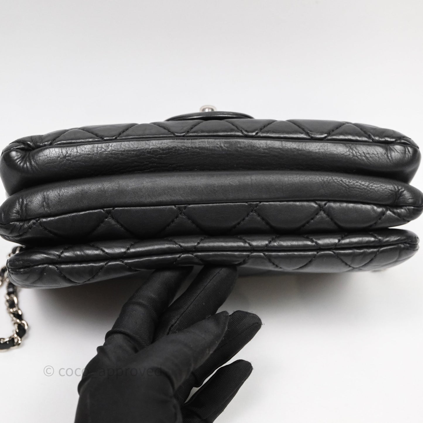 Chanel Quilted Flap Black Calfskin Silver Hardware