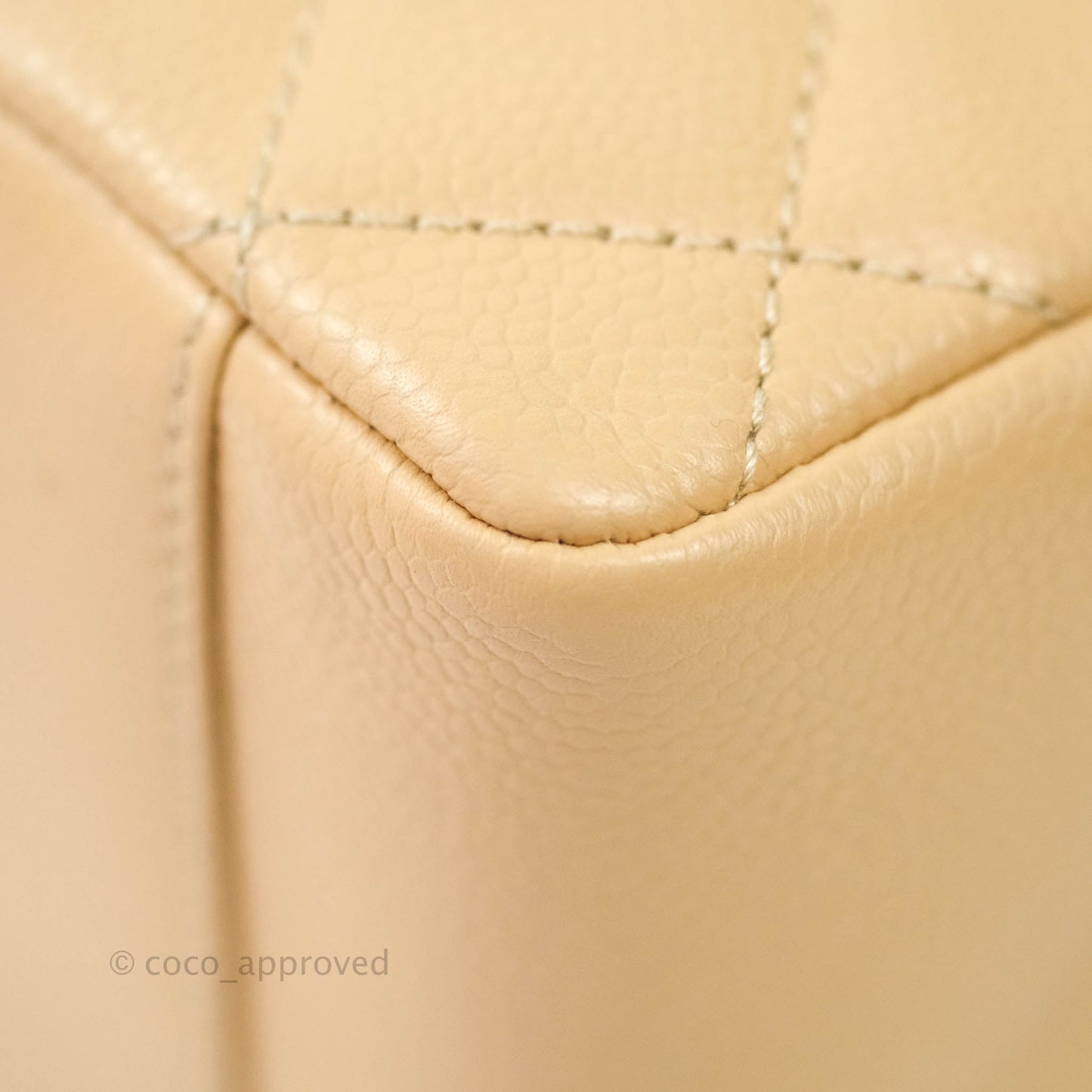 Chanel GST Beige Caviar Silver Hardware