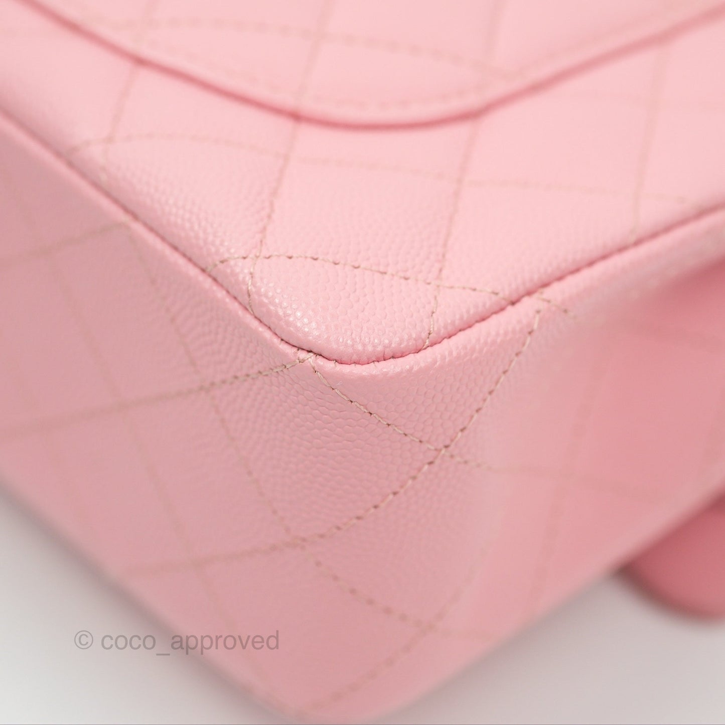 Chanel Small Classic Quilted Flap Sakura Pink Caviar Gold Hardware 22C