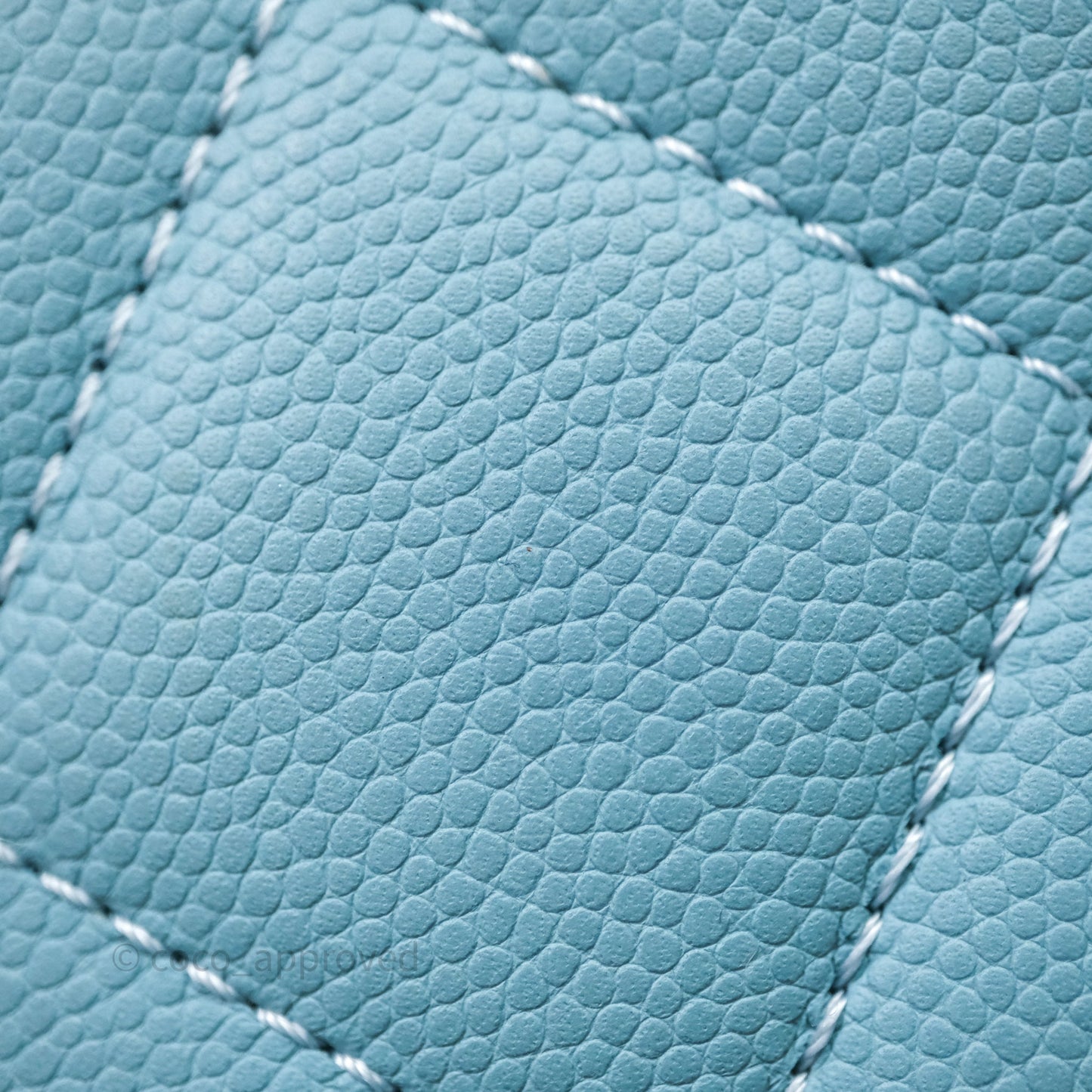 Chanel Small Quilted Business Affinity Flap Caviar Blue Gold Hardware