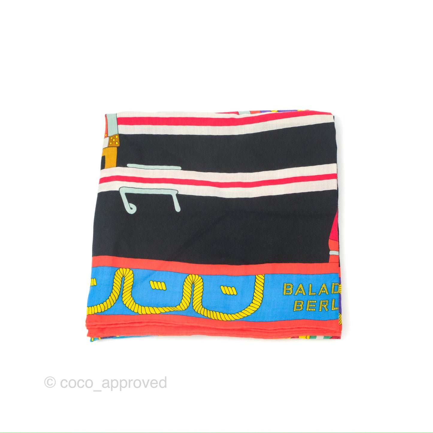 Hermes 'Balade en Berline' Scarf Shawl 140 Cashmere Silk