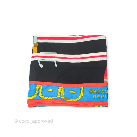 Hermes 'Balade en Berline' Scarf Shawl 140 Cashmere Silk