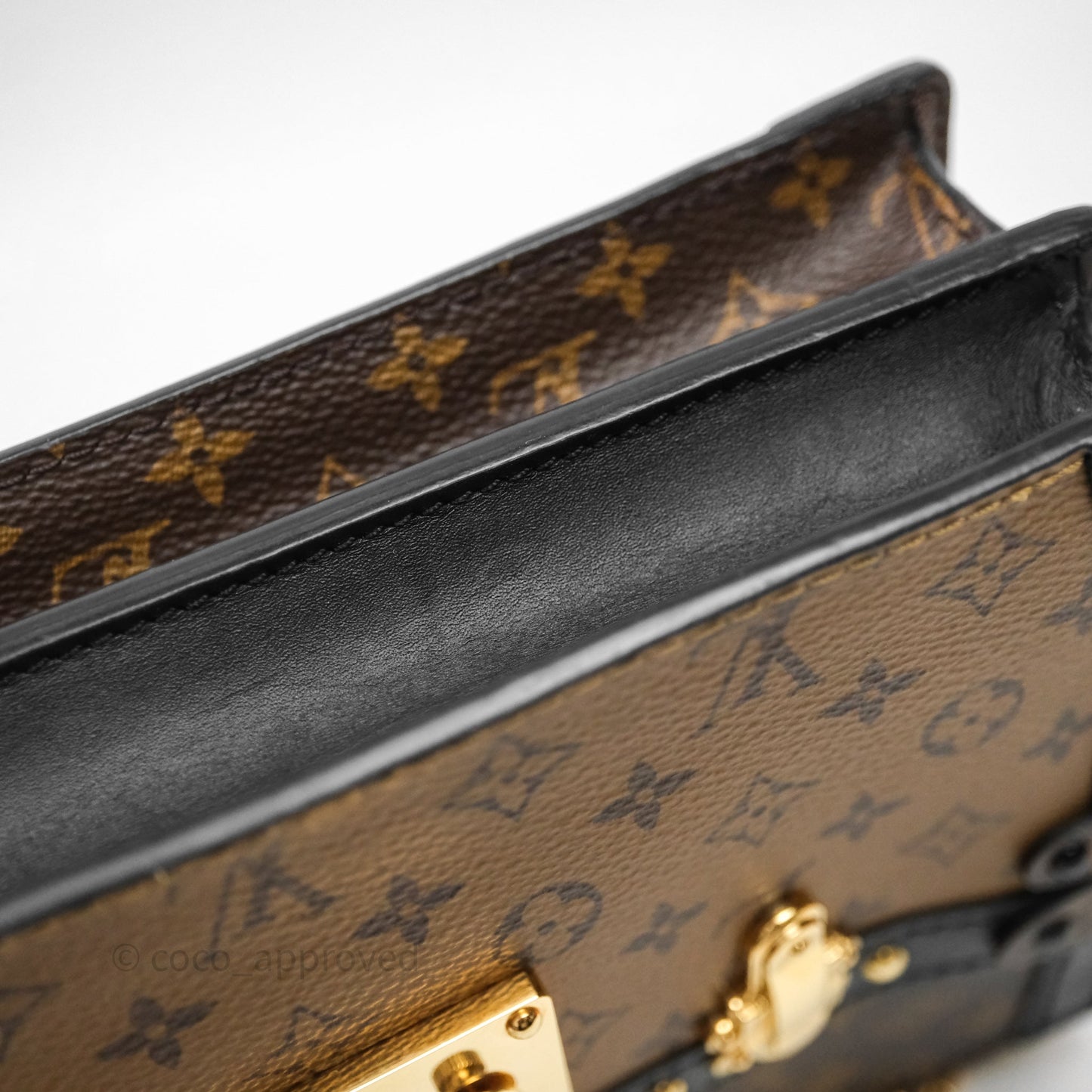 Louis Vuitton Monogram Reverse Trunk Clutch Bag