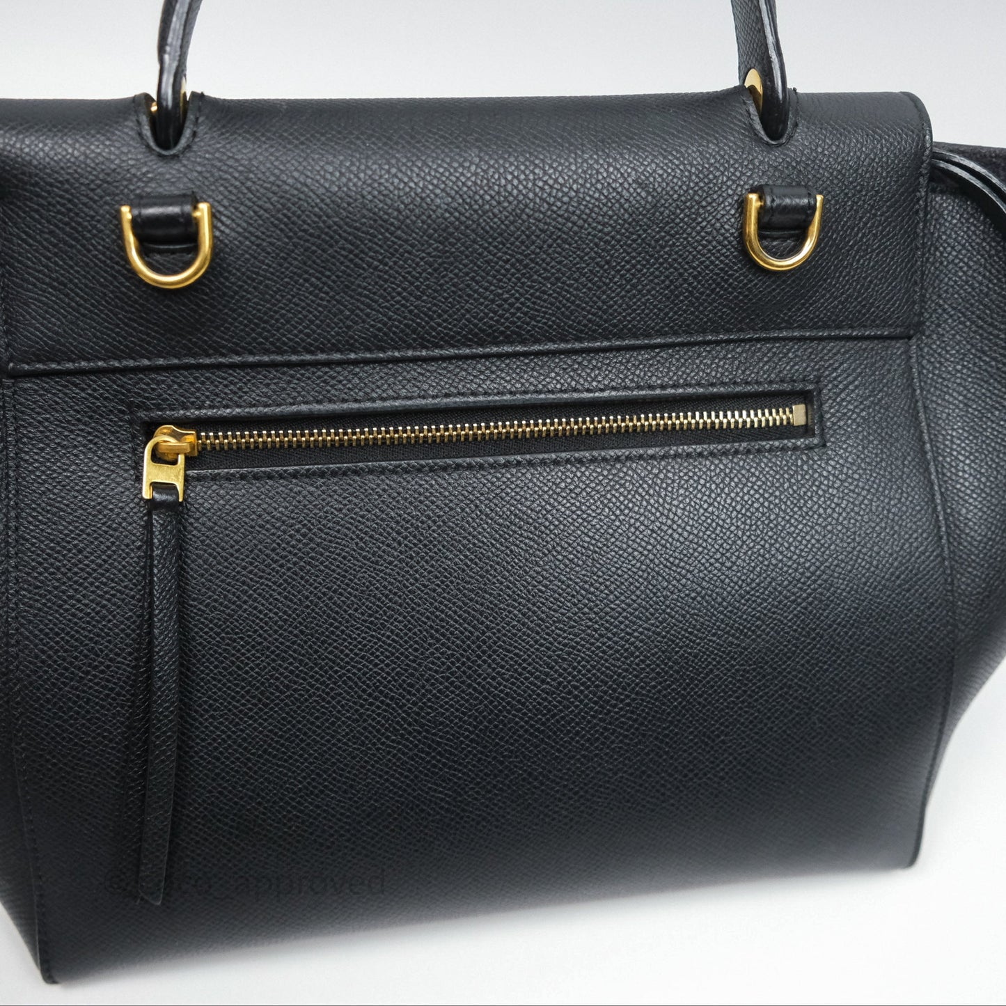 Celine Micro Belt Bag Black Grained Calfskin Gold Hardware