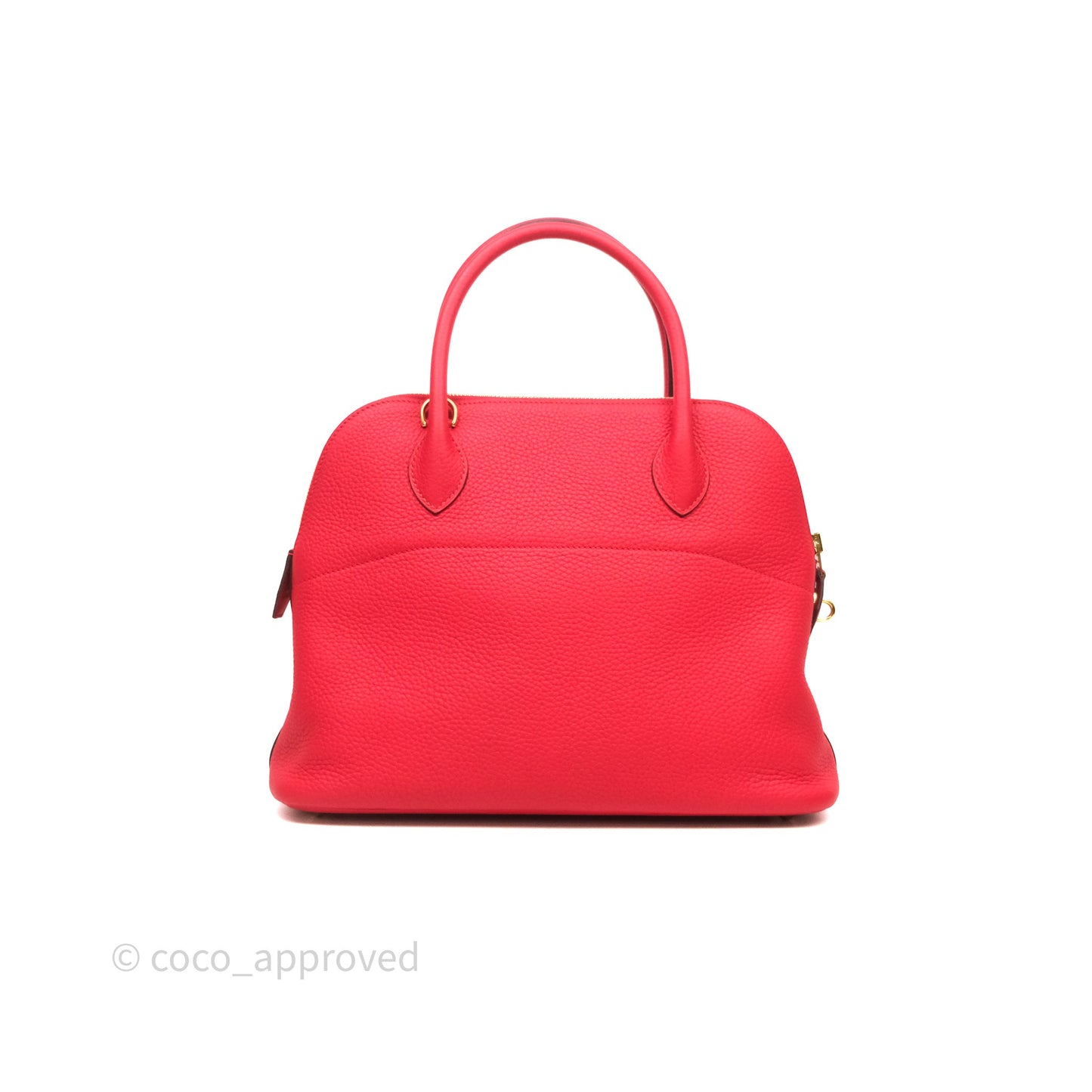 Hermès Bolide 31 Rouge Clemence Gold Hardware