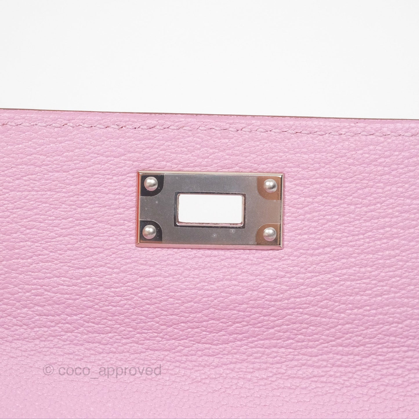 Hermès Kelly Pocket Compact Wallet Mauve Sylvester Palladium Hardware