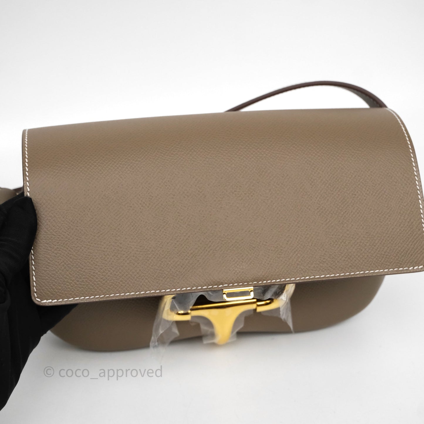 Hermès Della Cavalleria Elan Bag Etoupe Gold Hardware