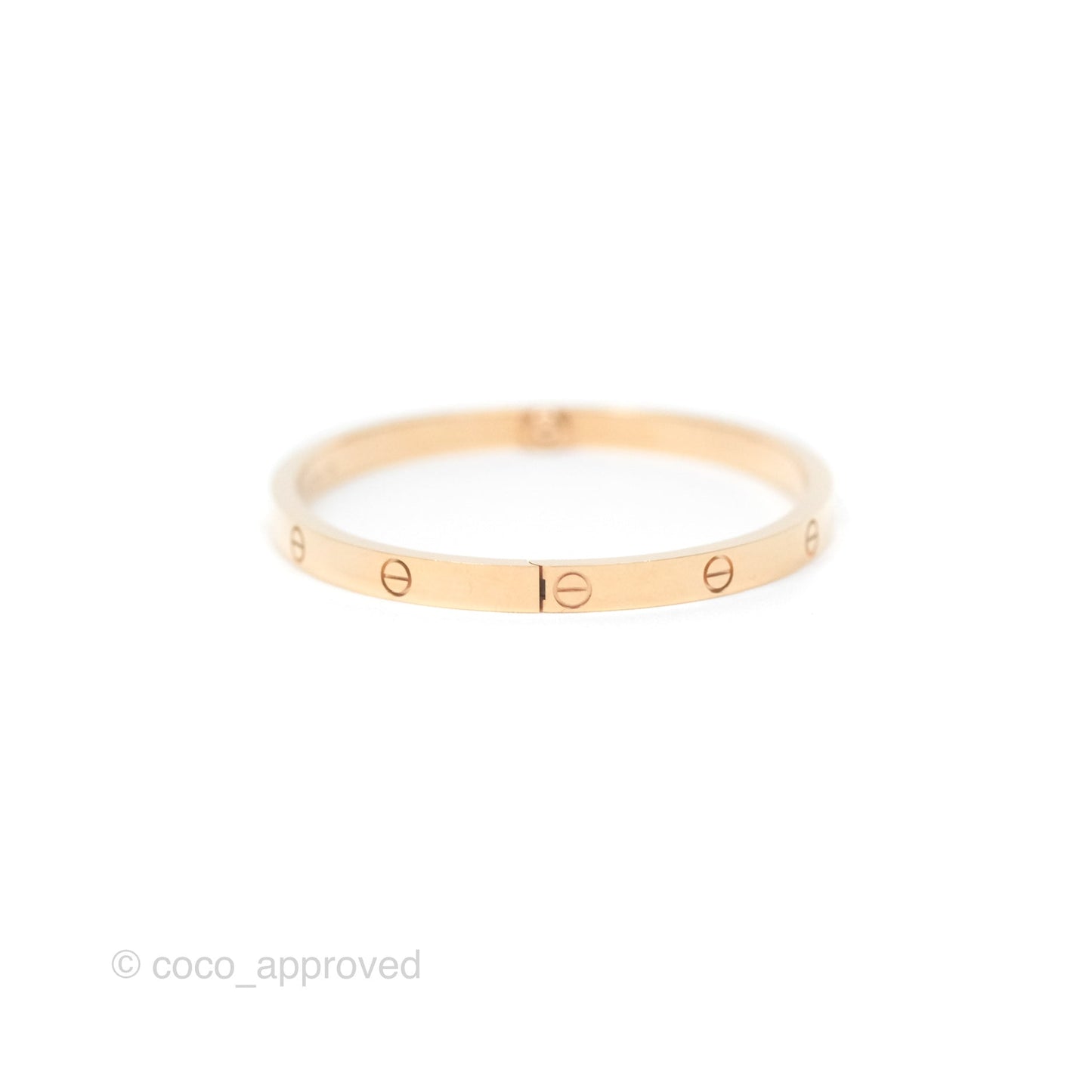 Cartier Small Love Bracelet Rose Gold Size 15