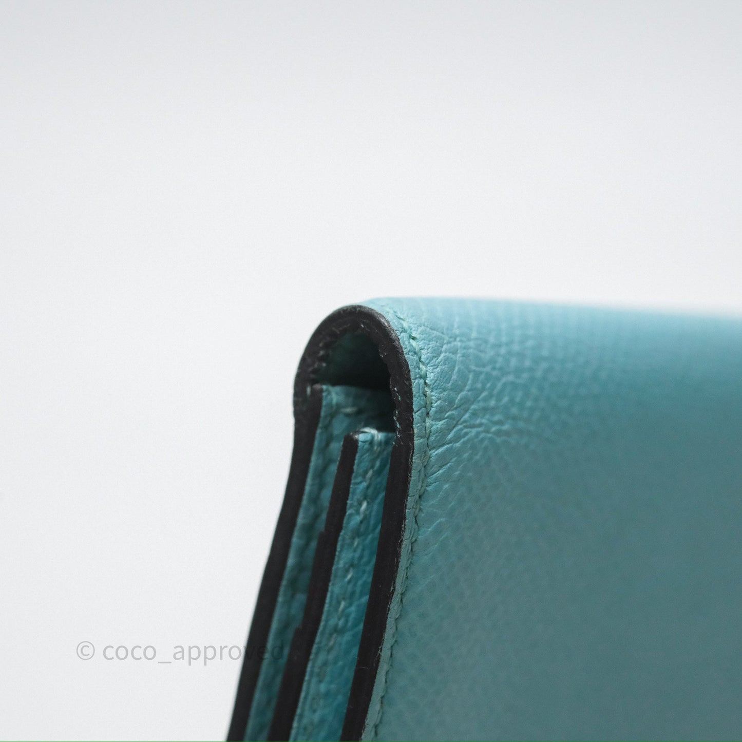 Hermès Bearn Long Wallet Bleu Atoll 3P Epsom Gold Hardware