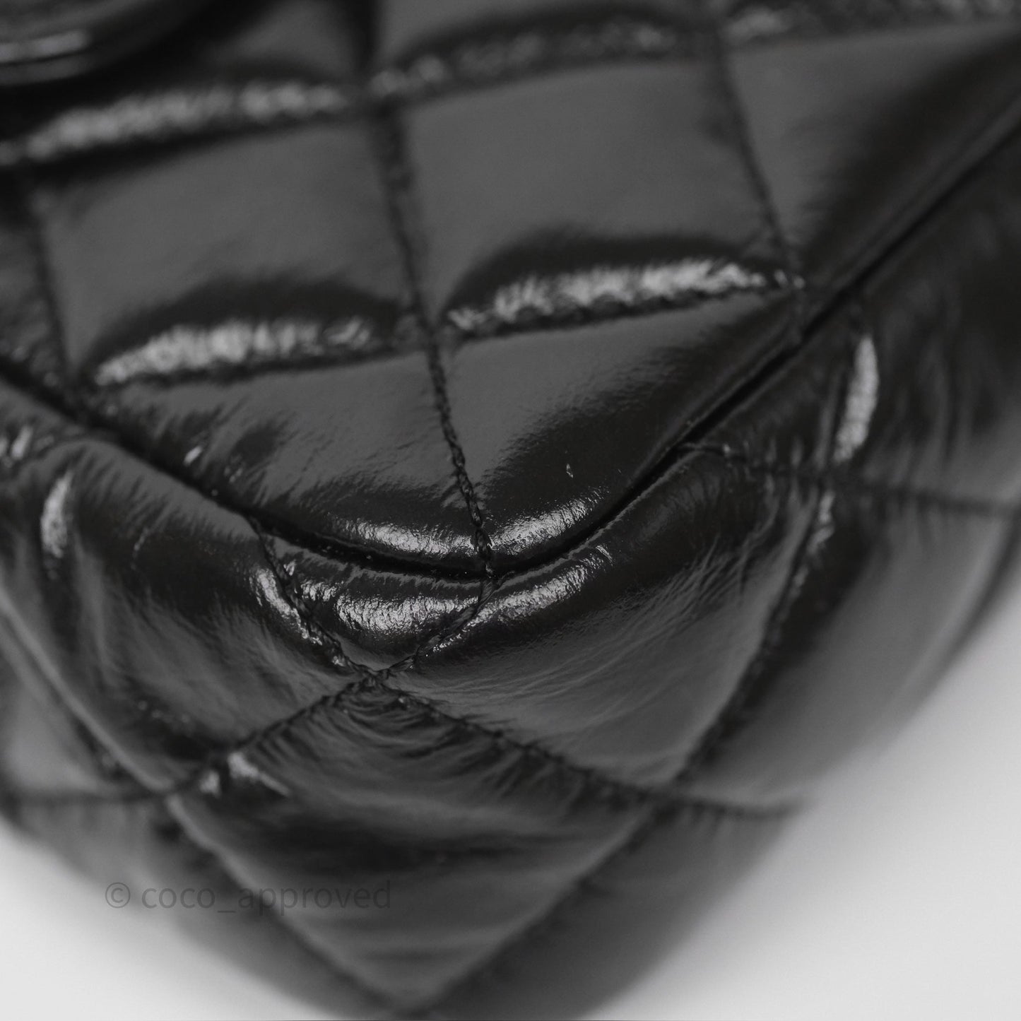 Chanel Small Hobo Black Shiny Crumpled Calfskin Aged Gold Hardware 23C