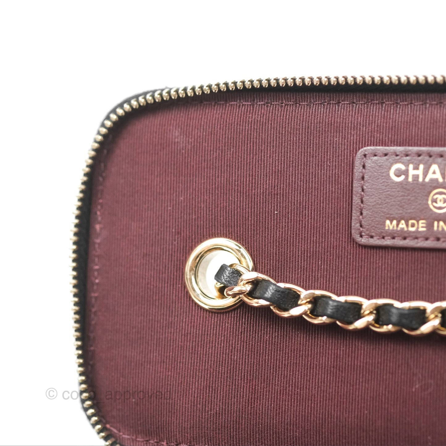 Chanel Vanity Rectangular Black Lambskin Gold Hardware