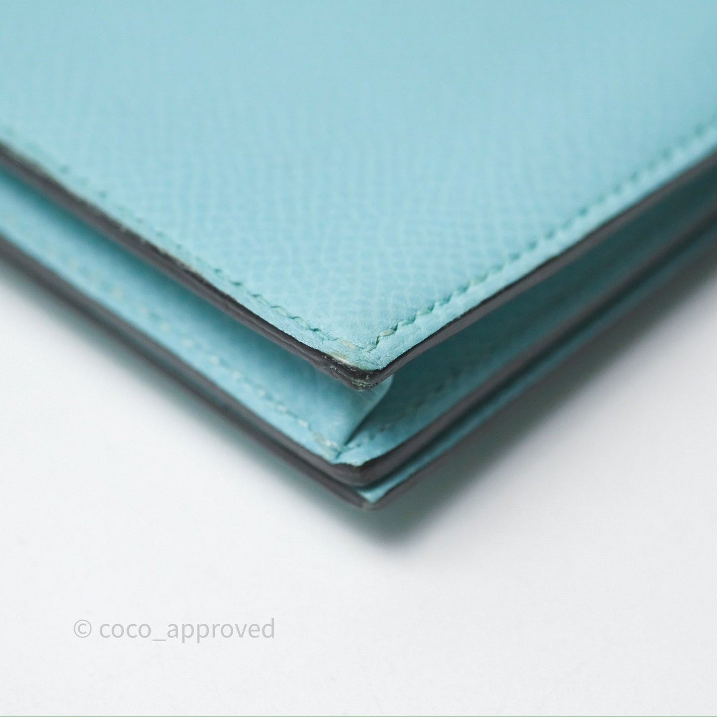 Hermès Bearn Long Wallet Bleu Atoll 3P Epsom Gold Hardware