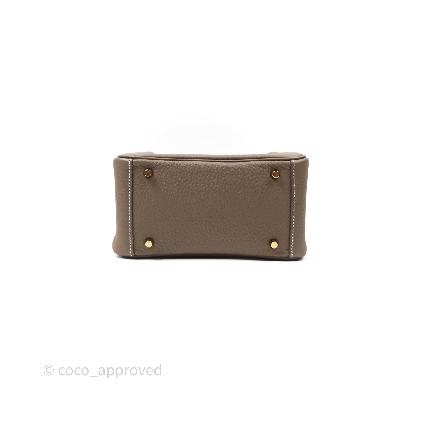 Hermès Mini Lindy 20 Etoupe 18 Clemence Gold Hardware