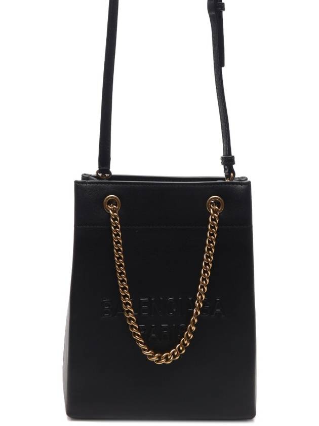 Luxury Balenciaga Leather Duty Free Tote Bag Black