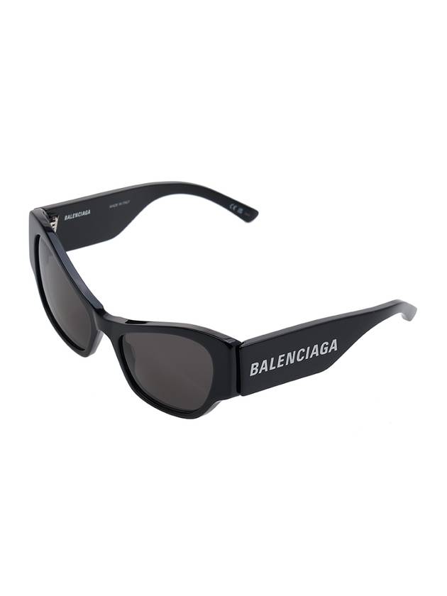 Luxury Balenciaga Eyewear Logo Cat Eye Sunglasses Black