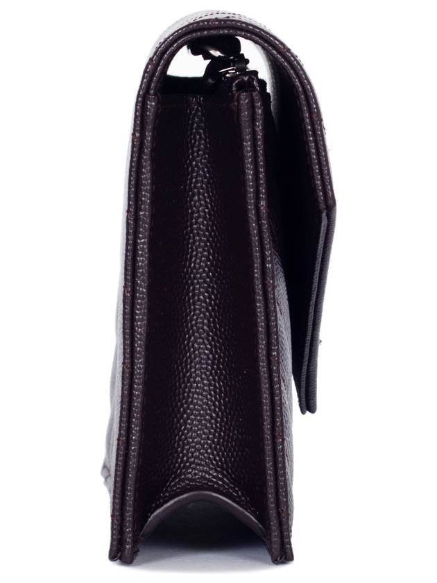 Luxury Saint Laurent Monogram Matelasse Envelope Chain Cross Bag Dark Brown