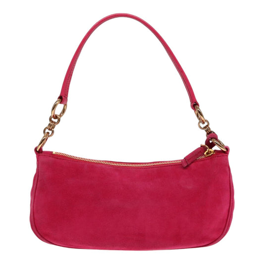 Luxury Prada Pouch Suede Pink Gold  86014