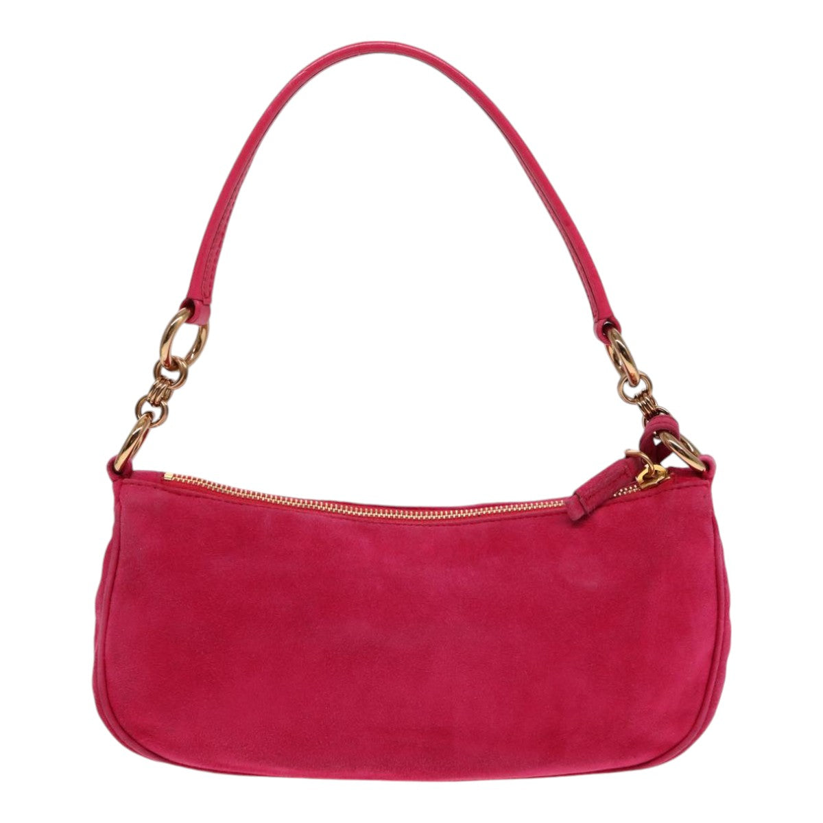Luxury Prada Pouch Suede Pink Gold  86014