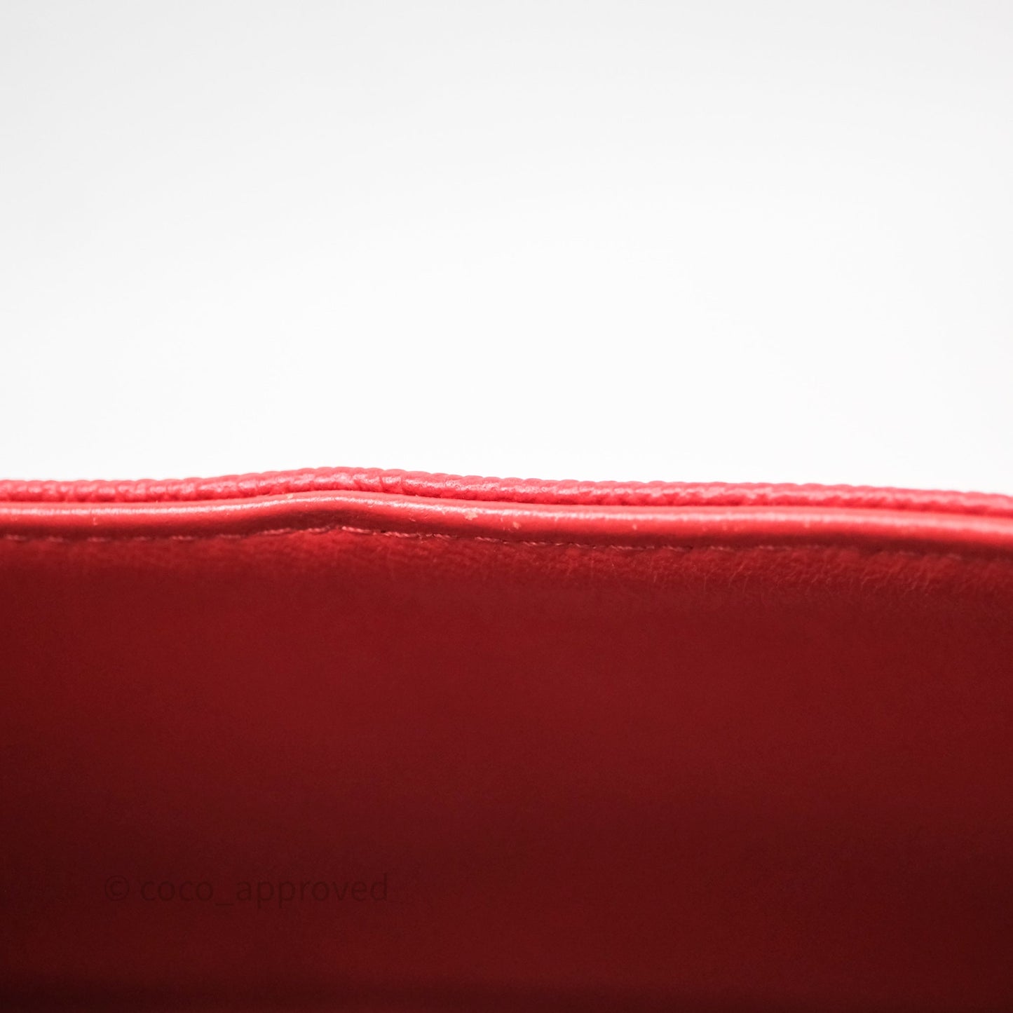 Chanel Classic M/L Medium Flap Quilted Red Caviar Silver Hardware