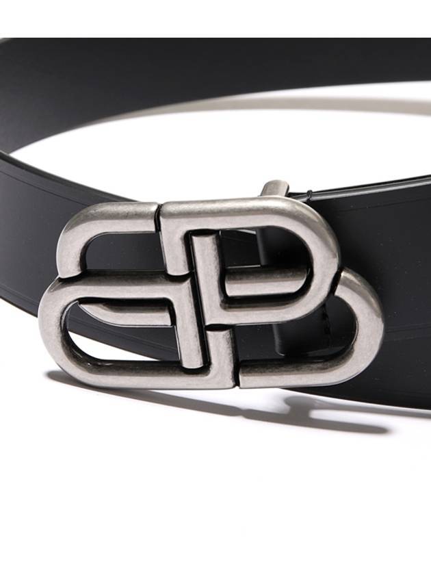 Luxury Balenciaga Men's BB Buckle Large Belt Black
