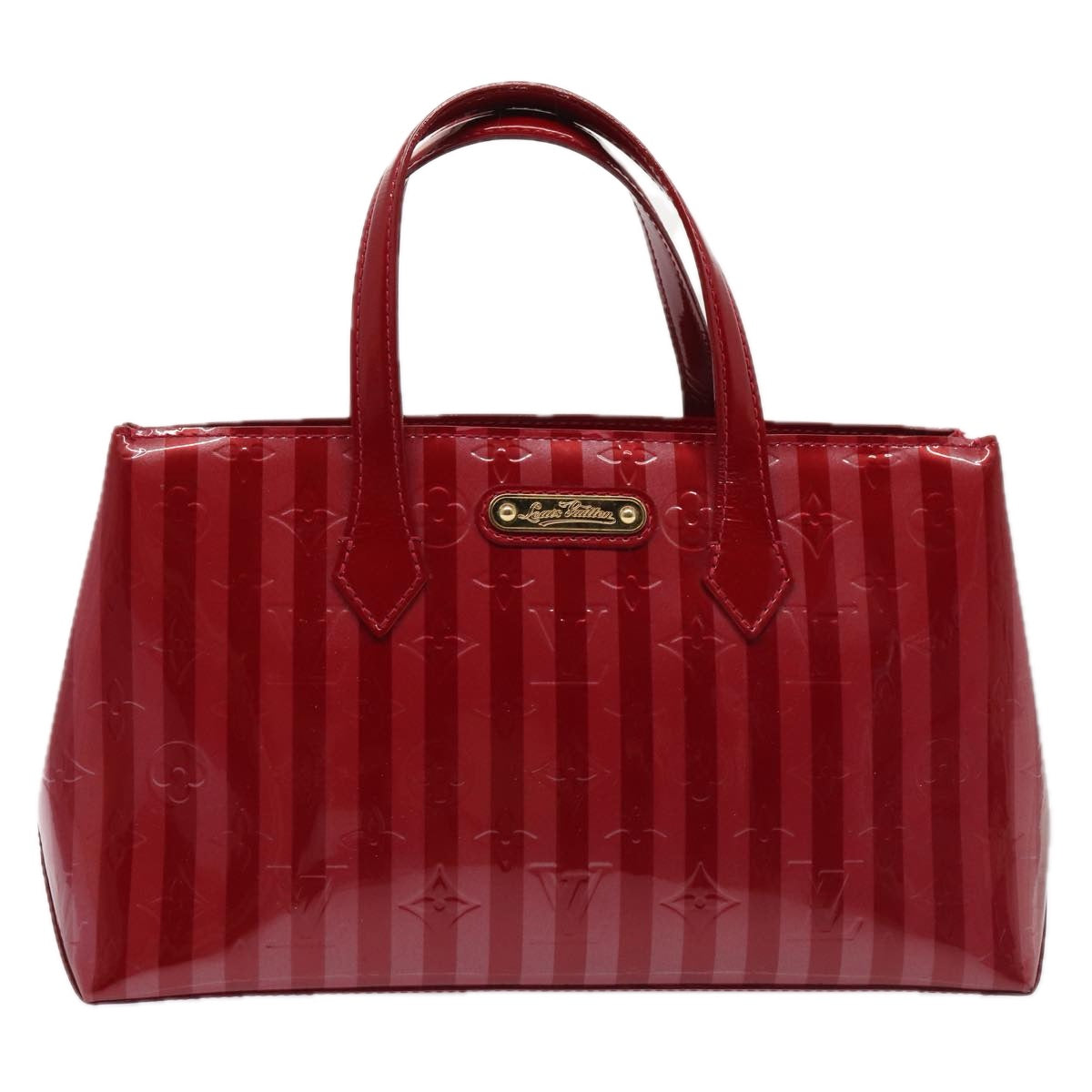 LOUIS VUITTON VernisRayure Wilshire PM Bag Pomme D'amour M91701 LV 86041