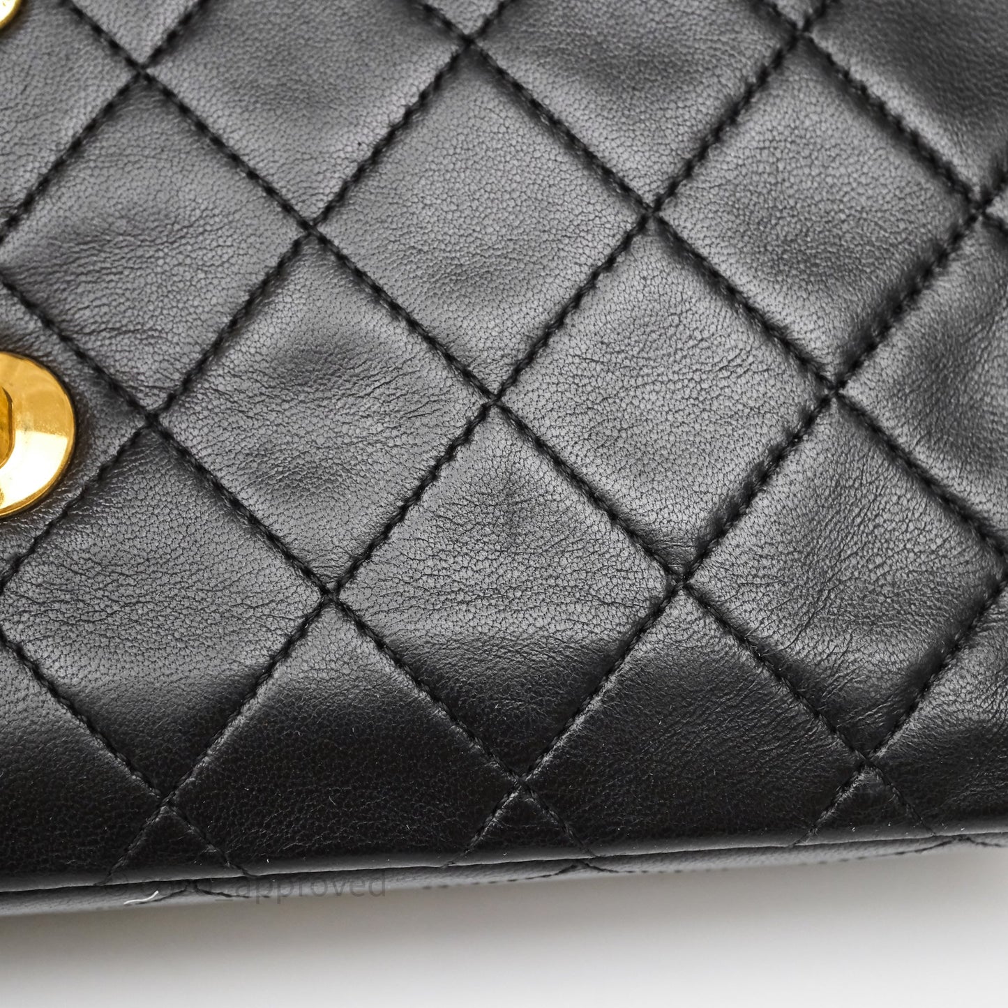 Chanel Vintage Medium Classic Flap Black Lambskin 24K Gold Hardware