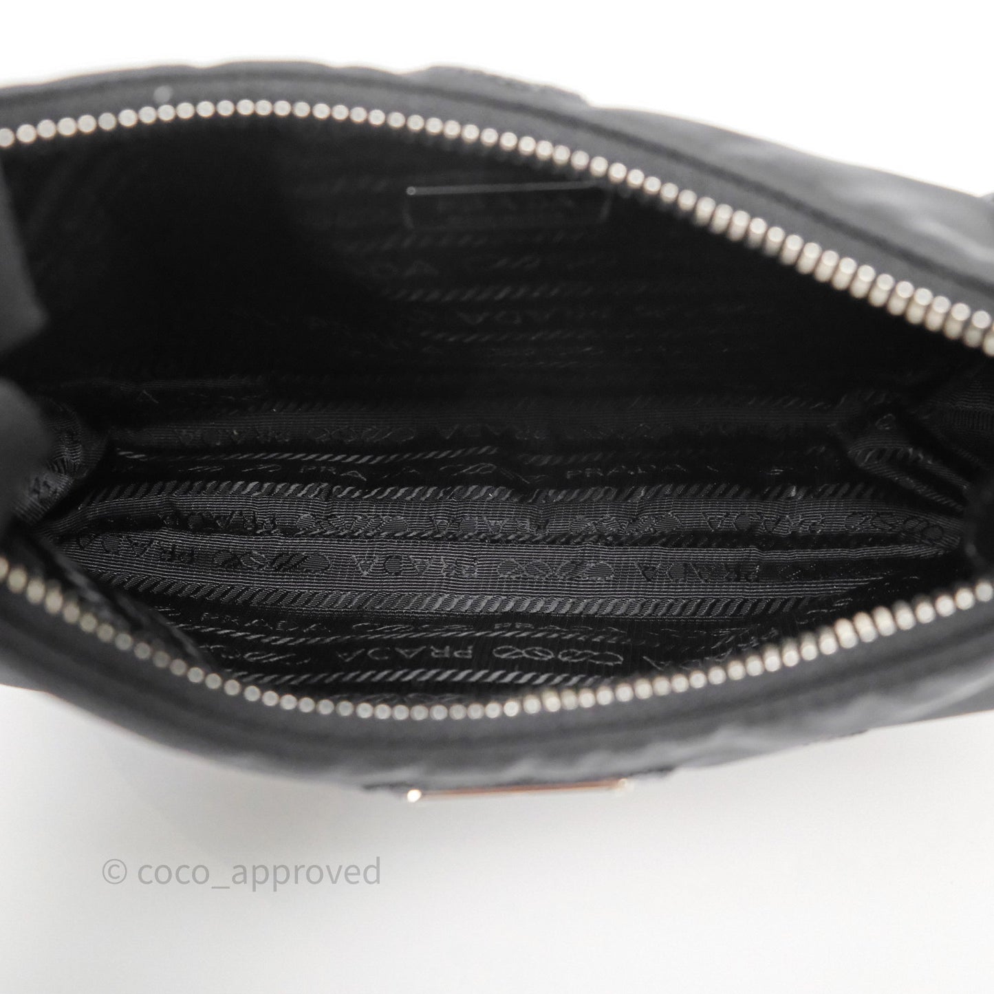 Prada Nylon Re-Edition 2005 Shoulder Bag Black Sequin Polka Dot