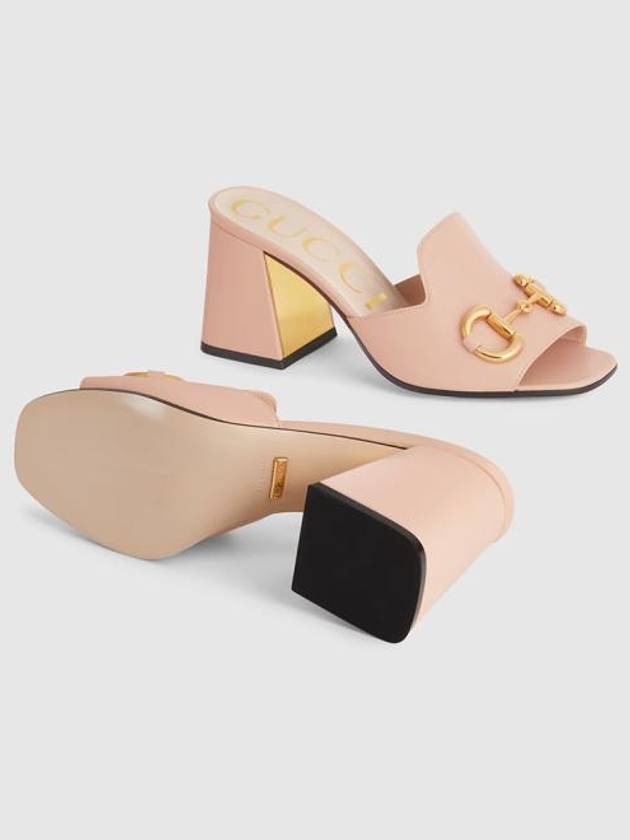 Luxury Gucci Trending 2025 Women's Horsebit Slide Sandals Pink