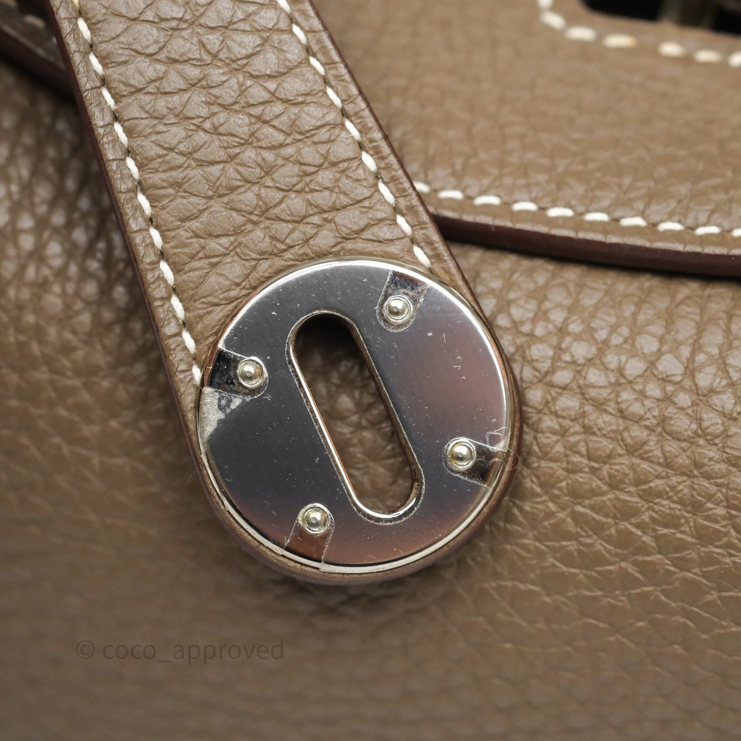 Hermès Lindy 30 Etoupe 18 Clemence Palladium Hardware