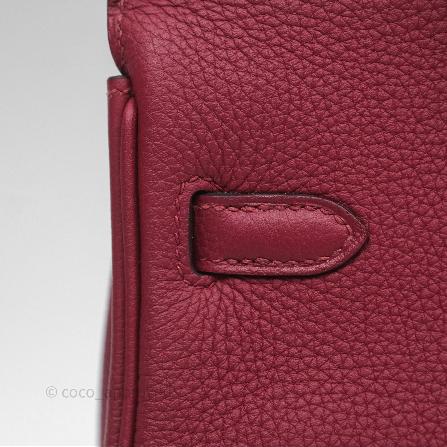 Hermès Birkin 25 Retourne Rouge Grenat Togo Gold Hardware