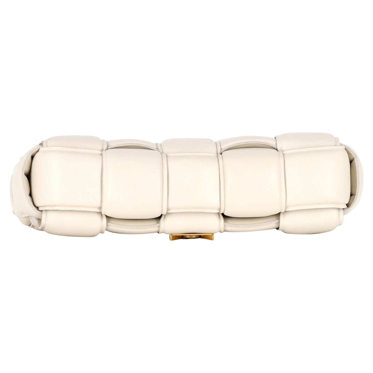 Luxury Bottega Veneta Padded Cassette Bag in White Lambskin Leather