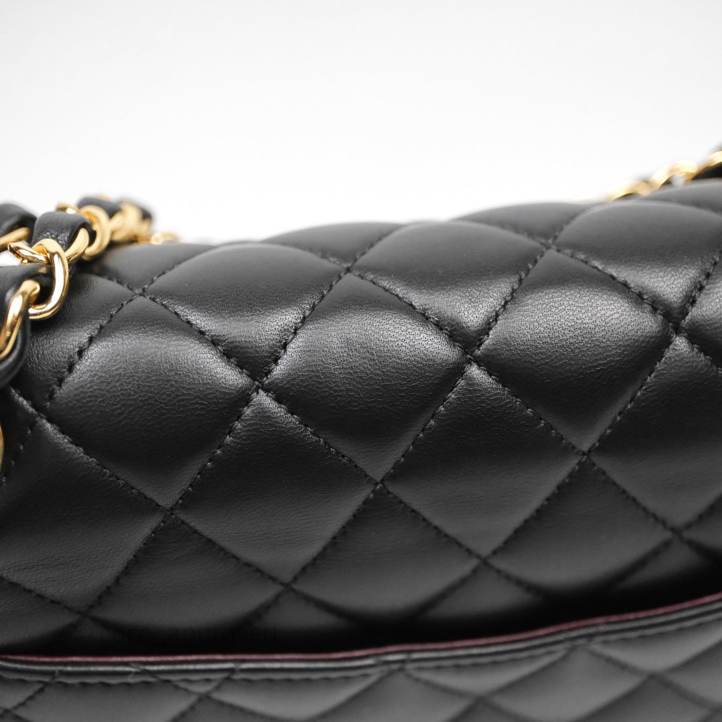 Chanel Small Classic Flap Quilted Black Lambskin Gold Hardware