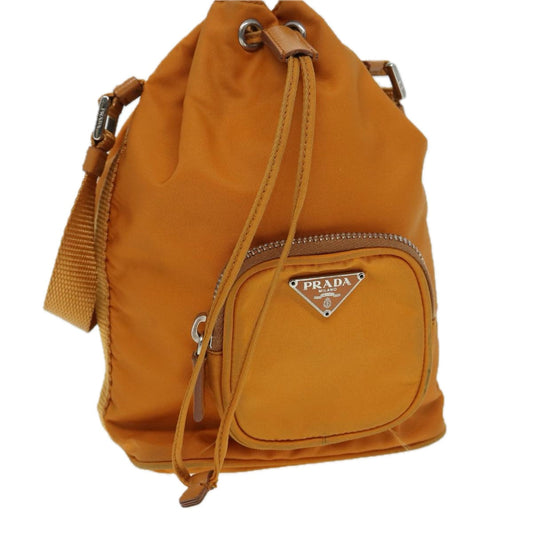 Luxury Prada Pouch Nylon Silver Orange  86150