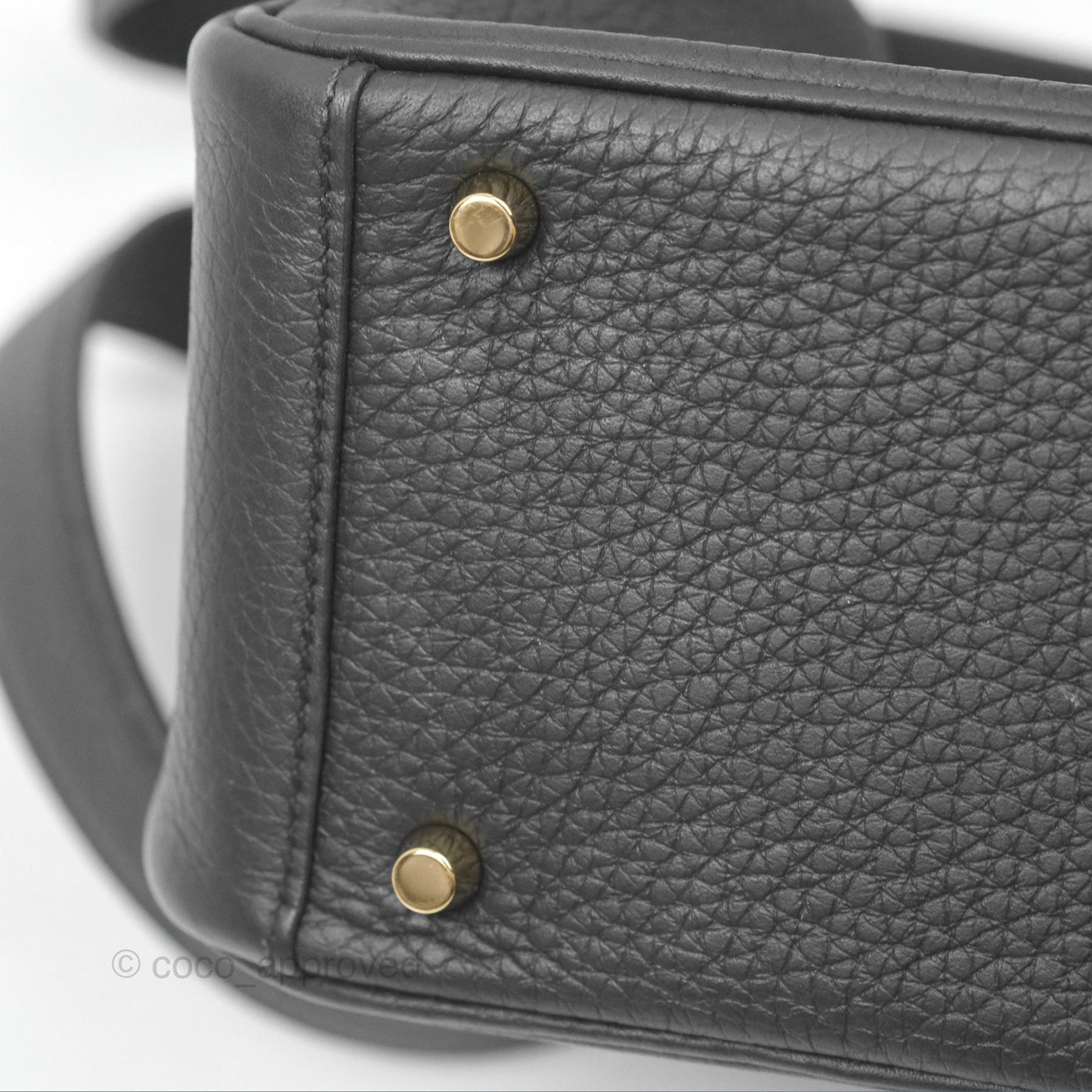Hermès Mini Lindy 20 Noir 89 Clemence Gold Hardware