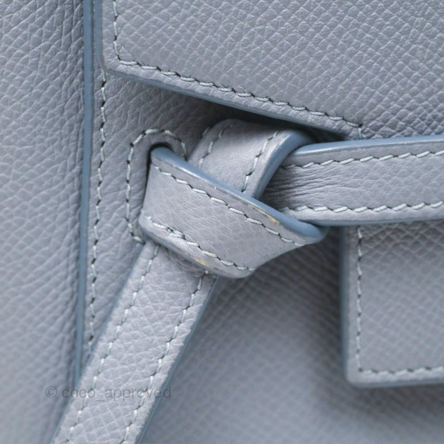 Celine Nano Belt Bag Arctic Blue Grained Calfskin Gold Hardware
