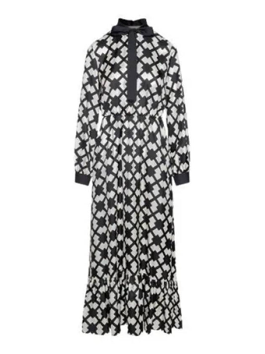Luxury Gucci Trending 2025 Women's Silk Long Dress Black