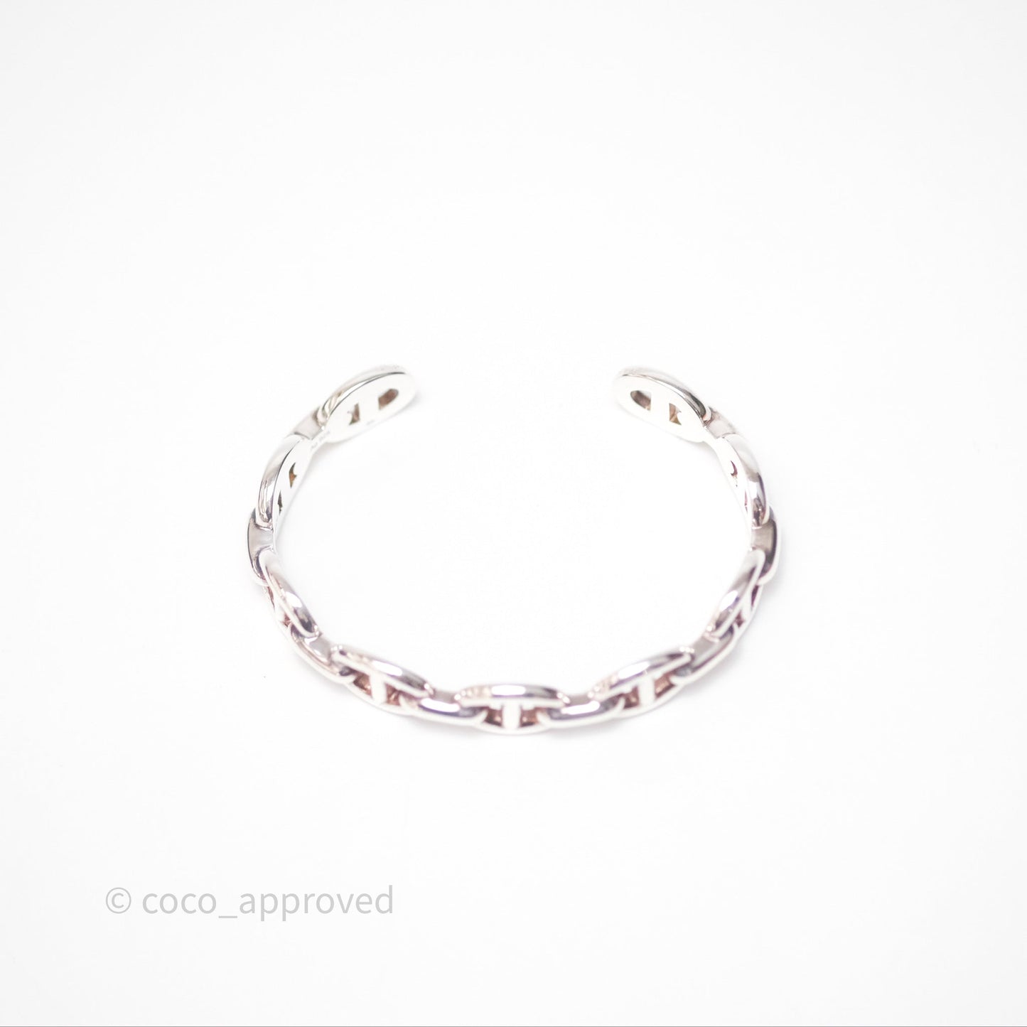 Hermès Chaine d'Ancre Bracelet Silver Hardware Size SH
