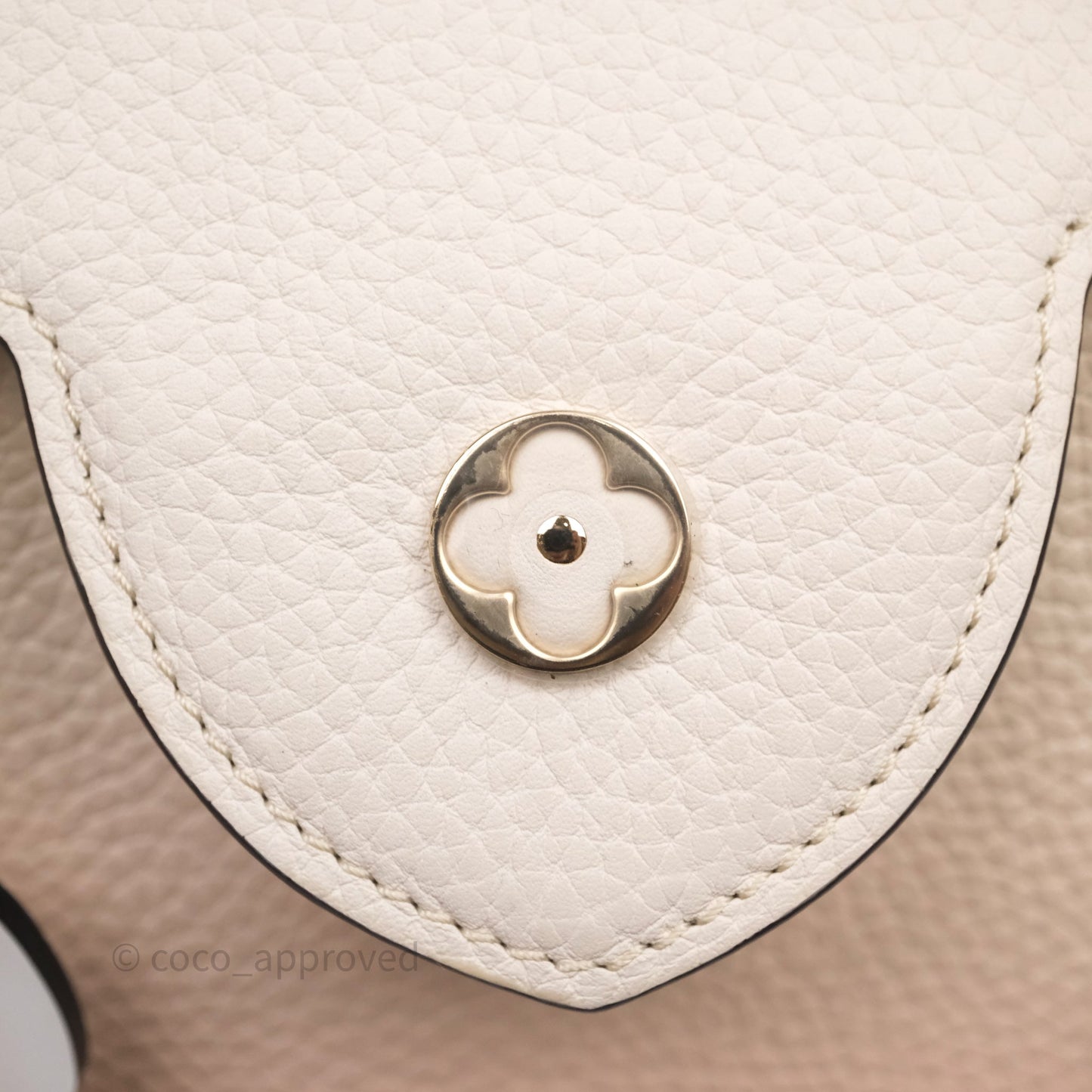 Louis Vuitton Capucines BB Creme Rose Jade Taurillon Leather Gold Hardware