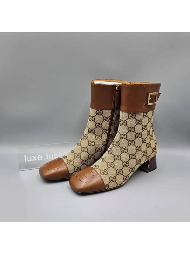 Luxury Gucci Trending 2025 Women's GG Canvas Ankle Boots Brown