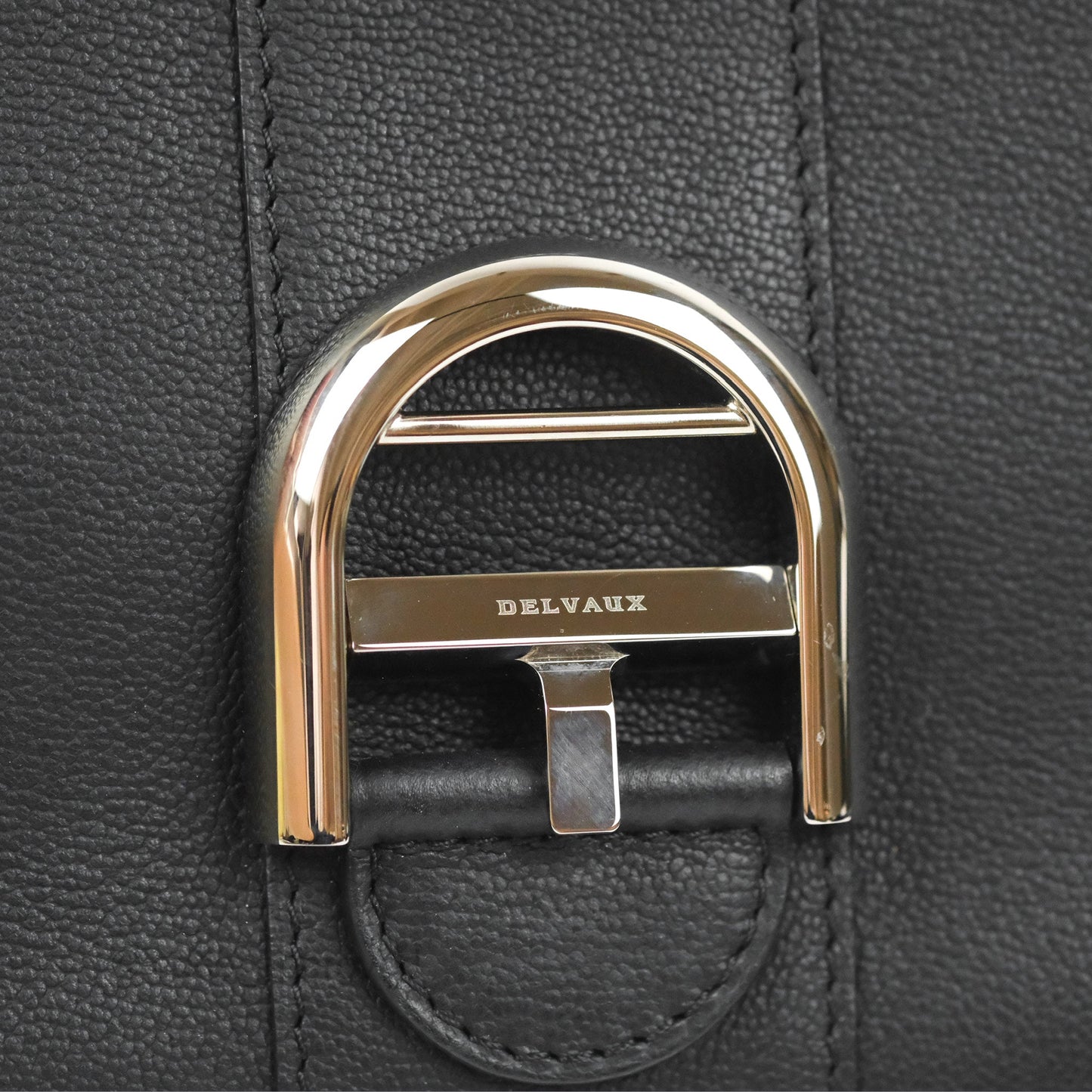 Delvaux Mini Brillant Bag Vegetal Rodeo Black Calf Silver Hardware
