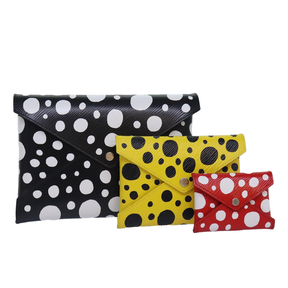 LOUIS VUITTON Epi Yayoi Kusama Pochette Kirigami Pouch Black M81959 86284S