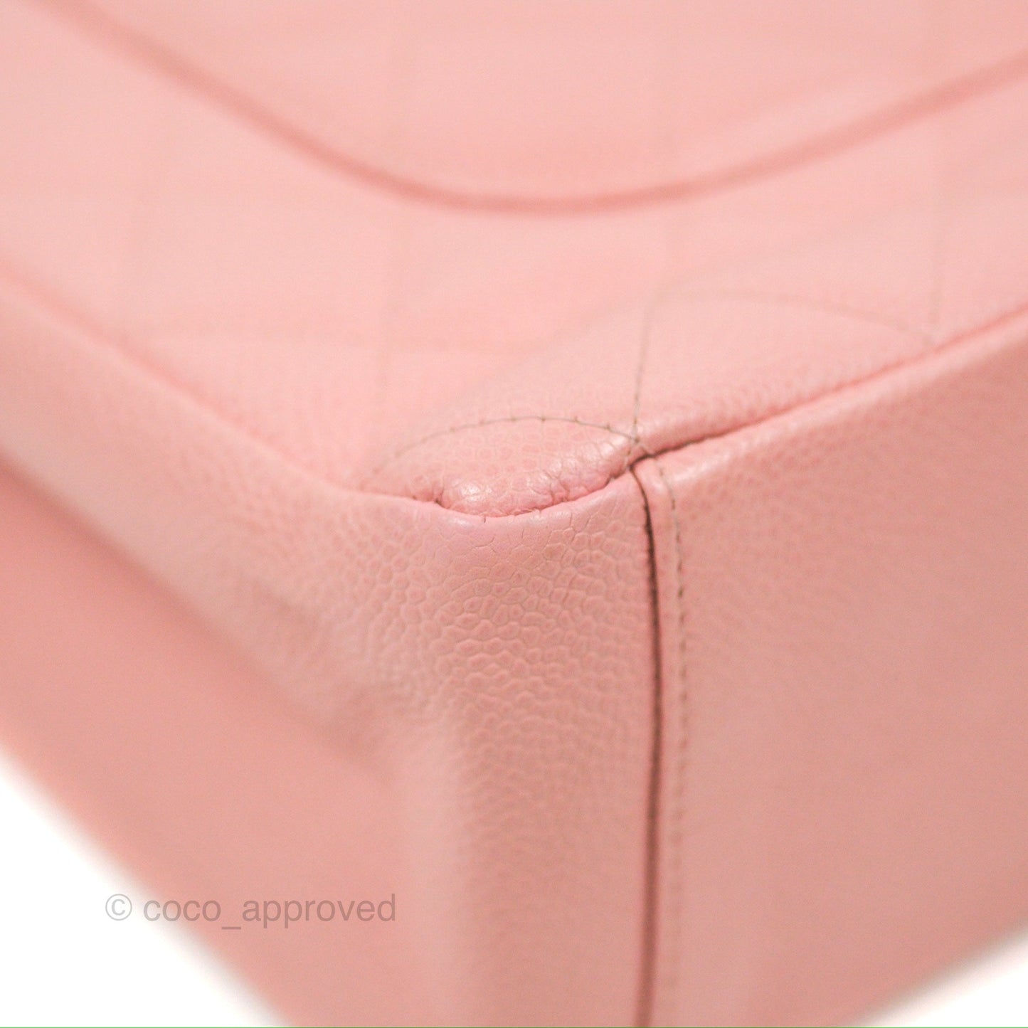 Chanel Quilted Petit Shopping Tote PST Sakura Pink Caviar Gold Hardware