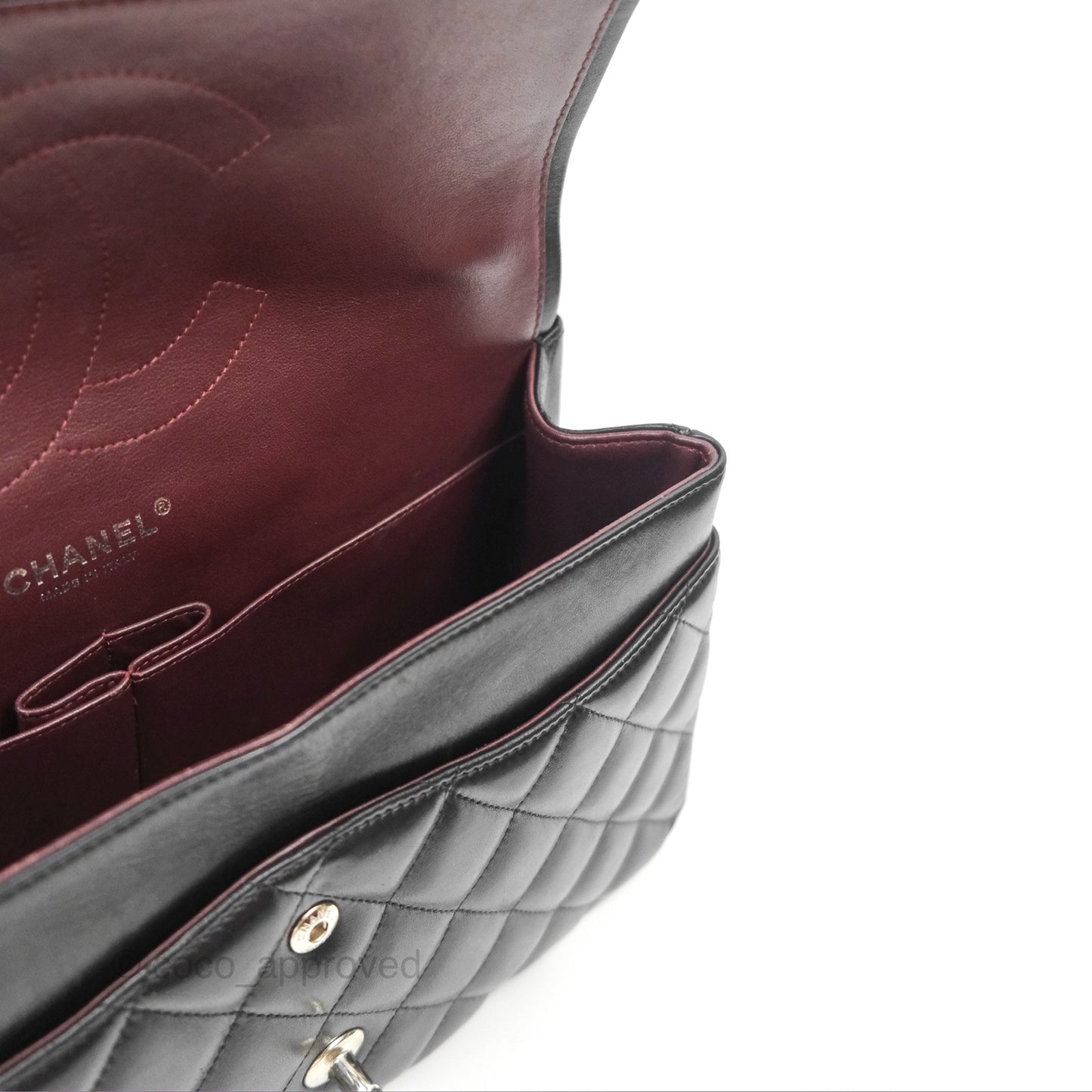 Chanel Jumbo Double Flap Black Lambskin Silver Hardware⁣⁣