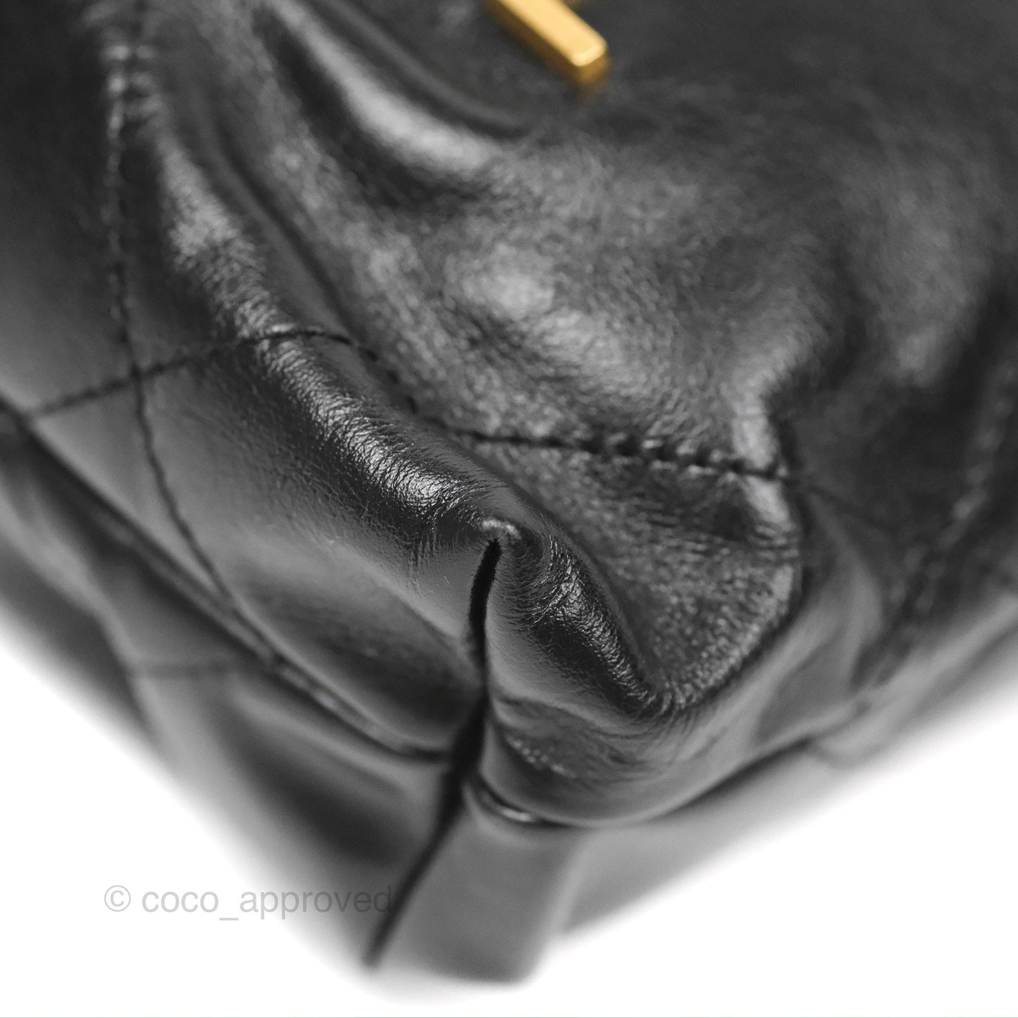 Chanel 22 Mini Bag Black Crumpled Calfskin