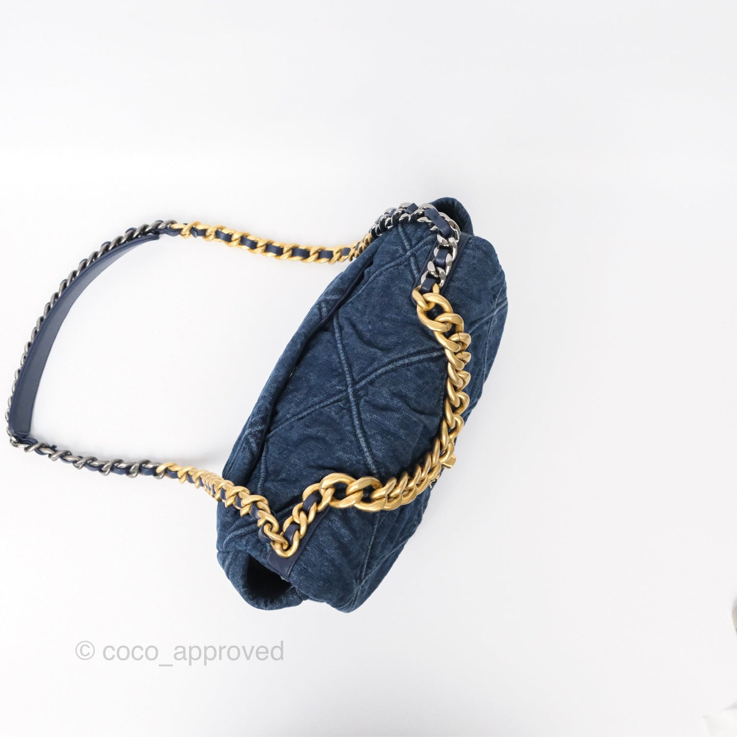 Chanel 19 Medium Dark Denim Mixed Hardware